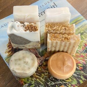 Handmade Natural Bath & Body Soap Bundle - Cream, Beige, Tan